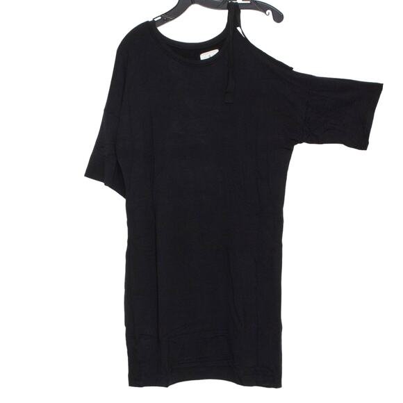 Lou & Grey Womens Dress Cold Shoulder Short Sleeve Mini Black Size Small FT - Picture 1 of 6